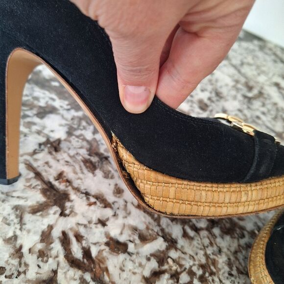 Gucci black suede heel flats size 9.5 - Picture 10 of 14